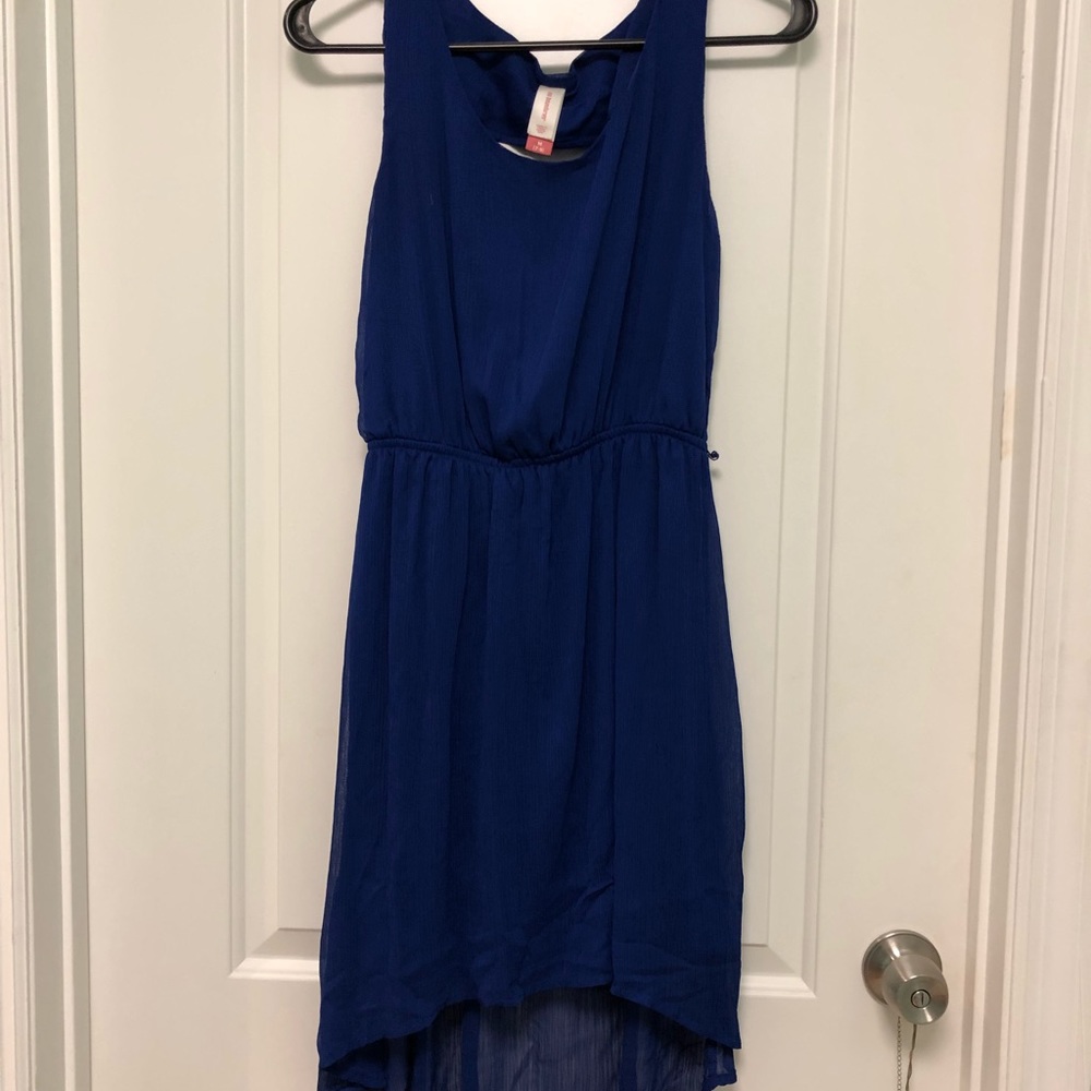 Blue high-Lo dress